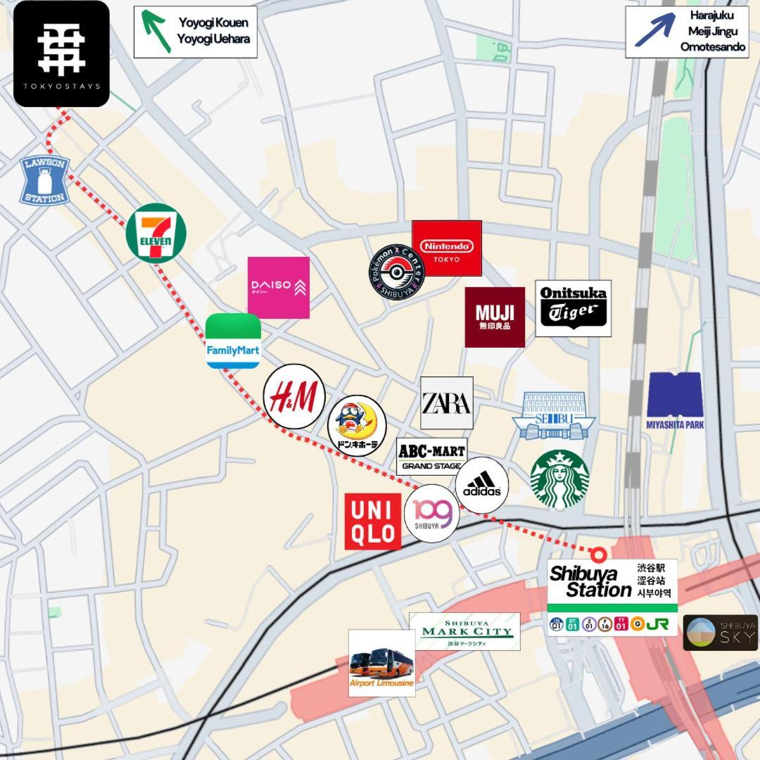 New! Time Square Shibuya Modern Unit. Prime Location Apartmán